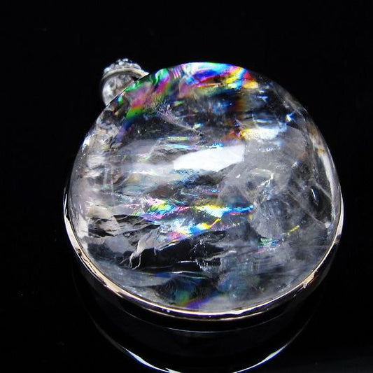 アイリスクォーツ 水晶 ペンダント 虹入り 一点物 [送料無料] 112-12430