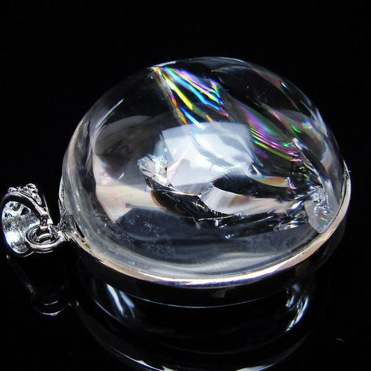アイリスクォーツ 水晶 ペンダント 虹入り 一点物 [送料無料] 112-12432