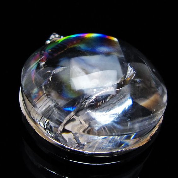 アイリスクォーツ 水晶 ペンダント 虹入り 一点物 [送料無料] 112-12434