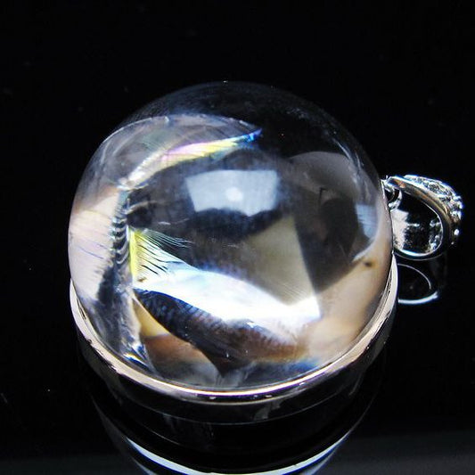 アイリスクォーツ 水晶 ペンダント 虹入り 一点物 [送料無料] 112-12437