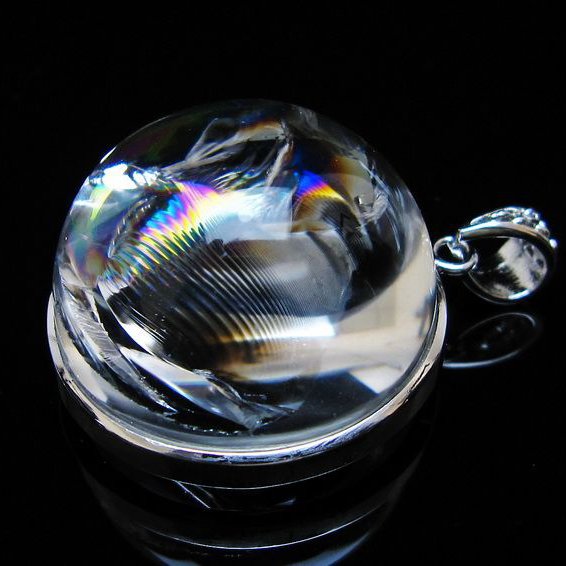 アイリスクォーツ 水晶 ペンダント 虹入り 一点物 [送料無料] 112-12439