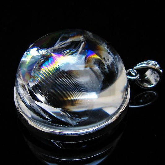 アイリスクォーツ 水晶 ペンダント 虹入り 一点物 [送料無料] 112-12439