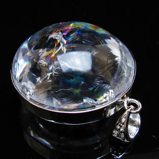 アイリスクォーツ 水晶 ペンダント 虹入り 一点物 [送料無料] 112-12441