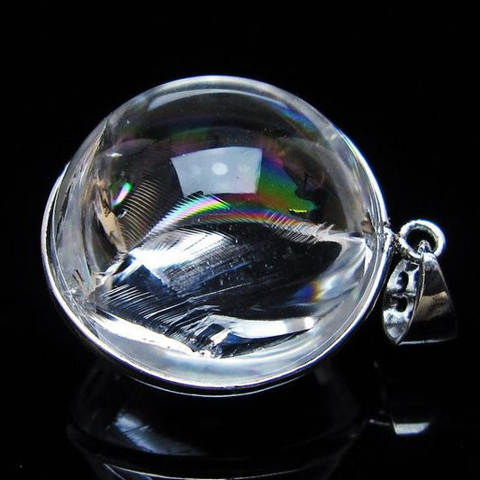 アイリスクォーツ 水晶 ペンダント 虹入り 一点物 [送料無料] 112-12443