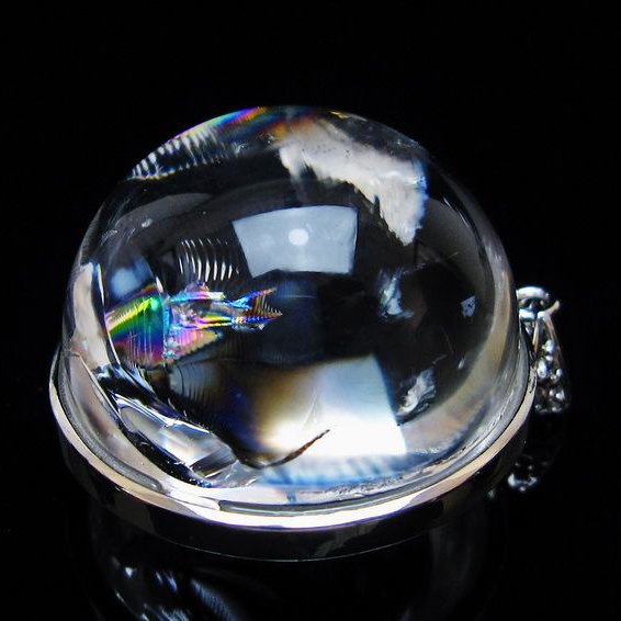 アイリスクォーツ 水晶 ペンダント 虹入り 一点物 [送料無料] 112-12444