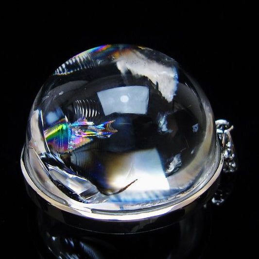 アイリスクォーツ 水晶 ペンダント 虹入り 一点物 [送料無料] 112-12444