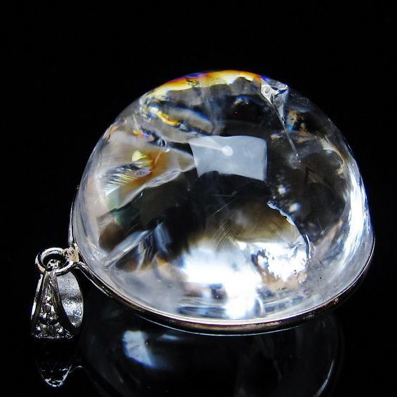 アイリスクォーツ 水晶 ペンダント 虹入り 一点物 [送料無料] 112-12445