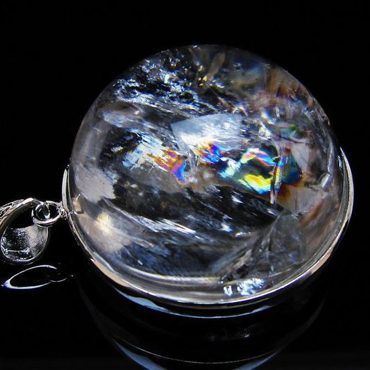 アイリスクォーツ 水晶 ペンダント 虹入り 一点物 [送料無料] 112-12451