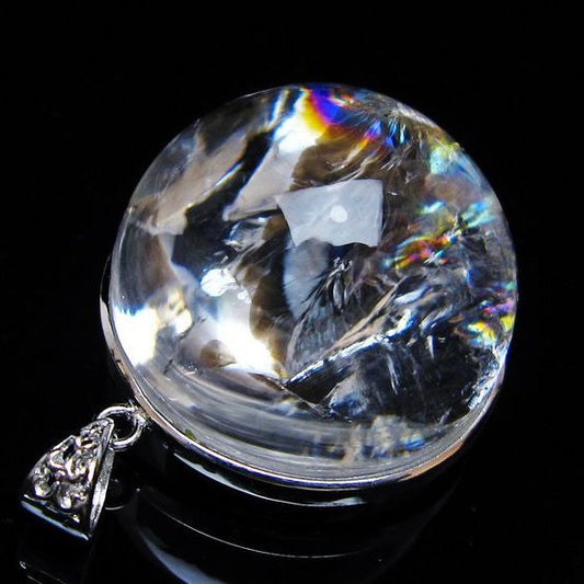 アイリスクォーツ 水晶 ペンダント 虹入り 一点物 [送料無料] 112-12453