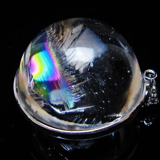 アイリスクォーツ 水晶 ペンダント 虹入り 一点物 [送料無料] 112-12454
