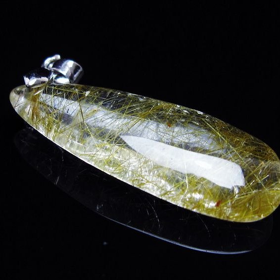 プラチナルチルクォーツ ペンダント 一点物 メール便可 [M便 1/20] 112-13105