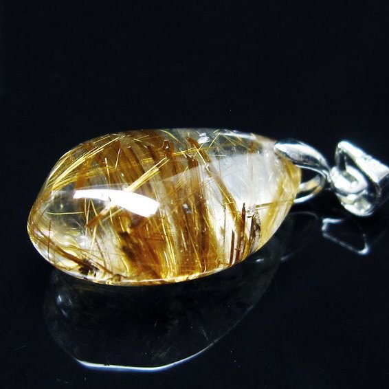 タイチンルチルクォーツ ペンダント ルチルクォーツ ペンダントトップ 一点物 メール便可 [M便 1/20] 112-13357