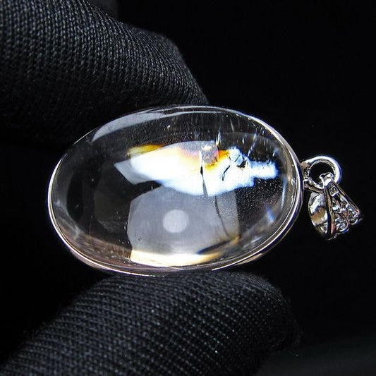 アイリスクォーツ 水晶 ペンダント 虹入り メール便可 一点物 112-14097