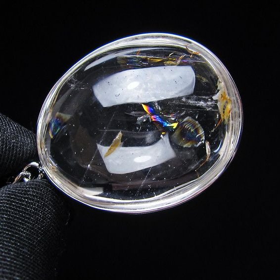 アイリスクォーツ 水晶 ペンダント 虹入り メール便可 一点物 112-14104