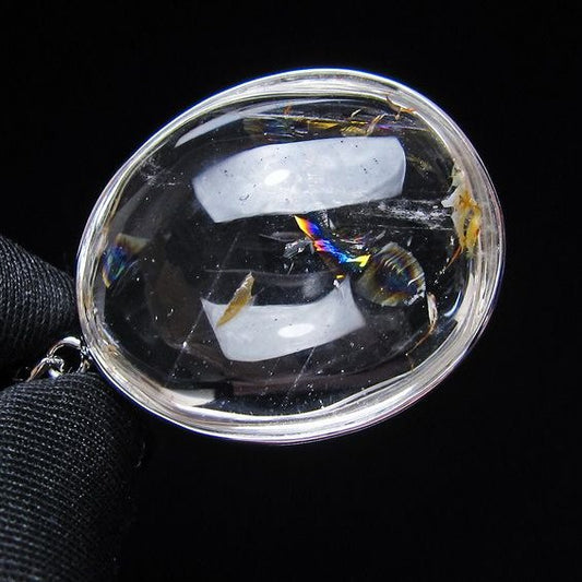 アイリスクォーツ 水晶 ペンダント 虹入り メール便可 一点物 112-14104