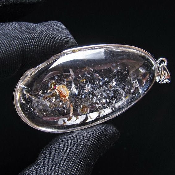 アイリスクォーツ 水晶 ペンダント 虹入り メール便可 一点物 112-14107