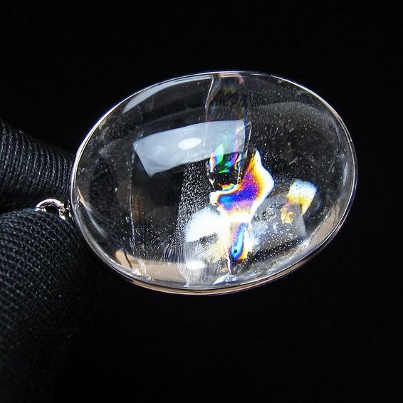 アイリスクォーツ 水晶 ペンダント 虹入り メール便可 一点物 112-14118