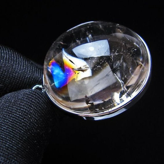 アイリスクォーツ 水晶 ペンダント 虹入り メール便可 一点物 112-14119
