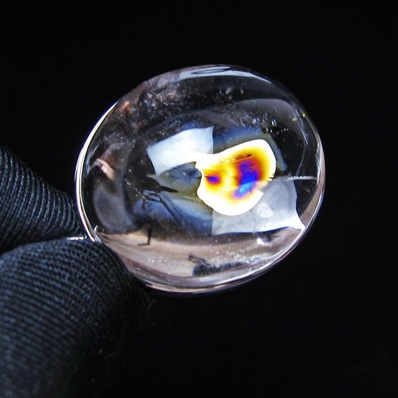 アイリスクォーツ 水晶 ペンダント 虹入り メール便可 一点物 112-14120
