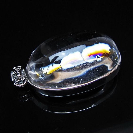 アイリスクォーツ 水晶 ペンダント 虹入り メール便可 一点物 112-14124
