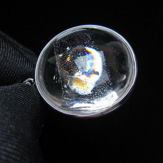 アイリスクォーツ 水晶 ペンダント 虹入り メール便可 一点物 112-14125
