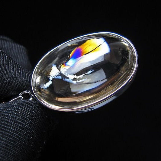 アイリスクォーツ 水晶 ペンダント 虹入り メール便可 一点物 112-14126