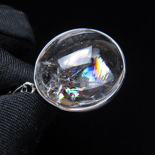 アイリスクォーツ 水晶 ペンダント 虹入り メール便可 一点物 112-14131