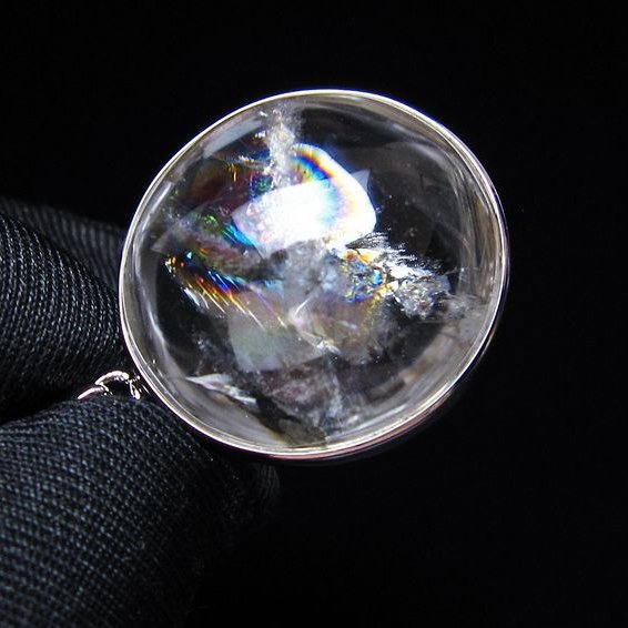 アイリスクォーツ 水晶 ペンダント 虹入り メール便可 一点物 112-14134