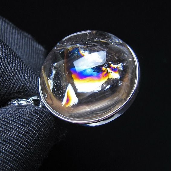 アイリスクォーツ 水晶 ペンダント 虹入り メール便可 一点物 112-14138