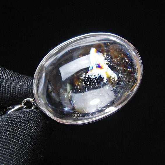 アイリスクォーツ 水晶 ペンダント 虹入り メール便可 一点物 112-14144
