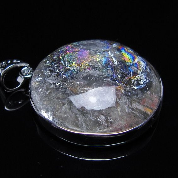 アイリスクォーツ 水晶 ペンダント 虹入り メール便可 一点物 112-14151