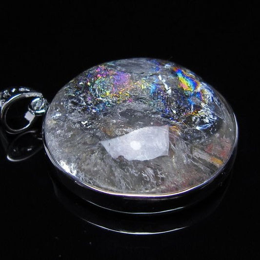 アイリスクォーツ 水晶 ペンダント 虹入り メール便可 一点物 112-14151