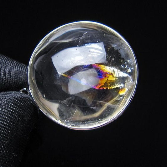 アイリスクォーツ 水晶 ペンダント 虹入り メール便可 一点物 112-14158