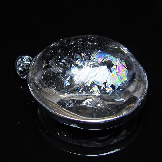 アイリスクォーツ 水晶 ペンダント 虹入り メール便可 一点物 112-14160
