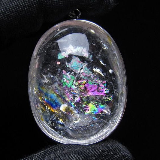 アイリスクォーツ 水晶 ペンダント 虹入り メール便可 一点物 112-14161