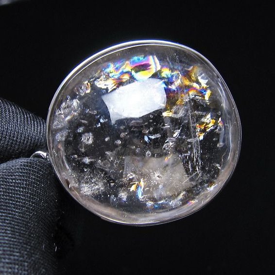 アイリスクォーツ 水晶 ペンダント 虹入り  一点物 112-14168