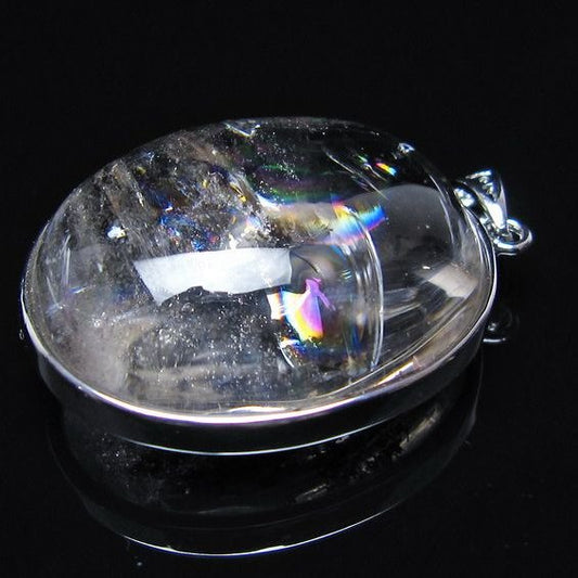 アイリスクォーツ 水晶 ペンダント 虹入り  一点物 112-14169