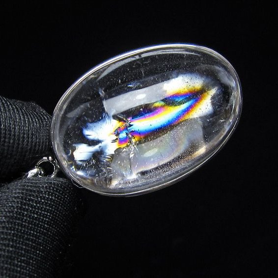 アイリスクォーツ 水晶 ペンダント 虹入り  一点物 112-14178