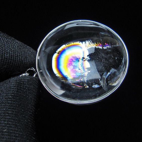 アイリスクォーツ 水晶 ペンダント 虹入り  一点物 112-14179
