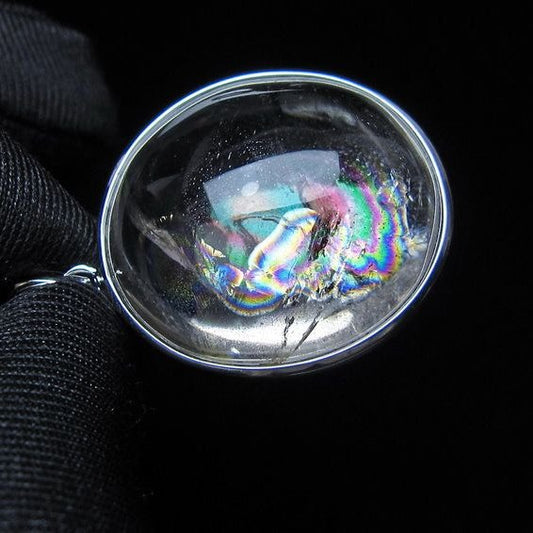 アイリスクォーツ 水晶 ペンダント 虹入り  一点物 112-14180