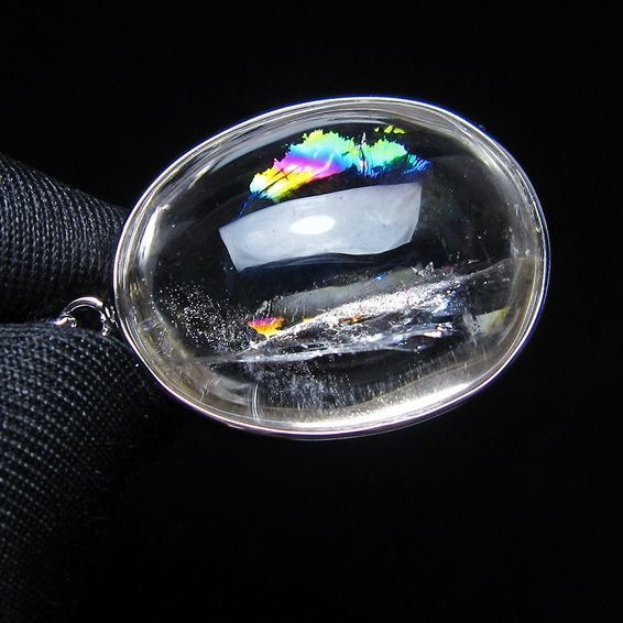 アイリスクォーツ 水晶 ペンダント 虹入り  一点物 112-14183