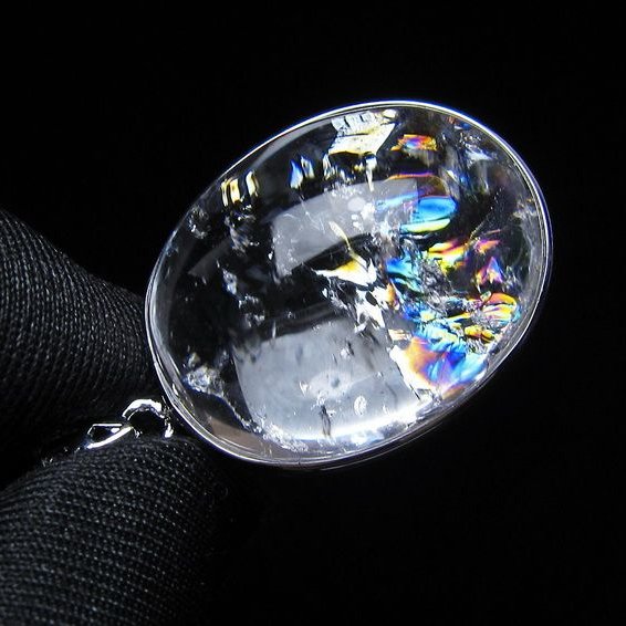 アイリスクォーツ 水晶 ペンダント 虹入り  一点物 112-14184