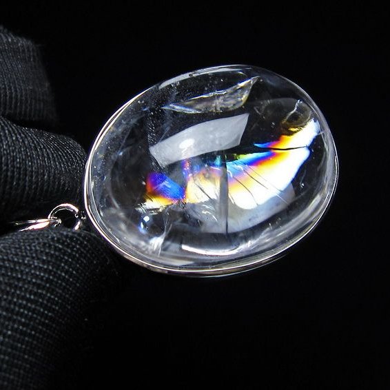 アイリスクォーツ 水晶 ペンダント 虹入り  一点物 112-14185