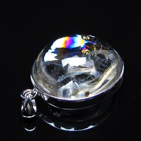 アイリスクォーツ 水晶 ペンダント 虹入り  一点物 112-14186
