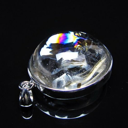 アイリスクォーツ 水晶 ペンダント 虹入り  一点物 112-14186