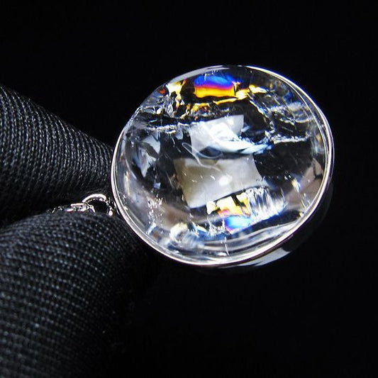 アイリスクォーツ 水晶 ペンダント 虹入り  一点物 112-14187