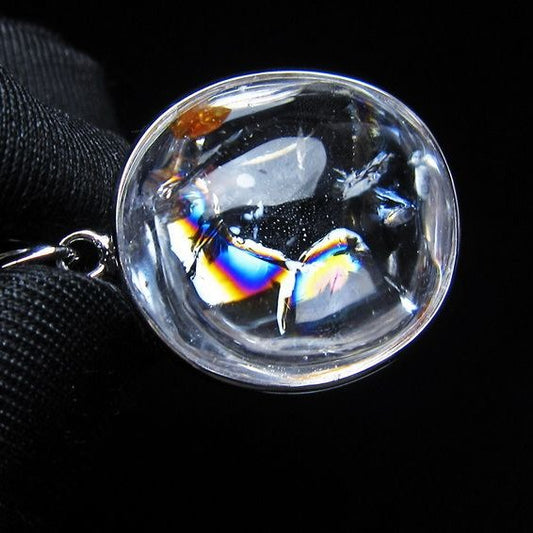 アイリスクォーツ 水晶 ペンダント 虹入り  一点物 112-14189