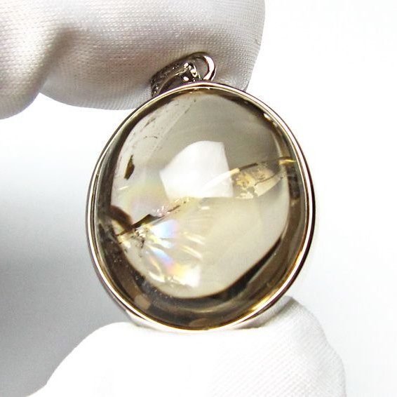 アイリスクォーツ 水晶 ペンダント 虹入り  一点物 112-14192