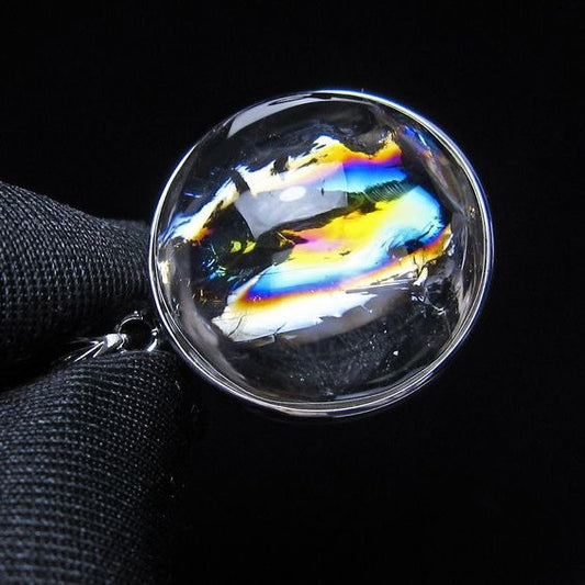スモーキークォーツ ペンダント 虹入り 煙水晶 アイリスクォーツ  一点物 112-14194