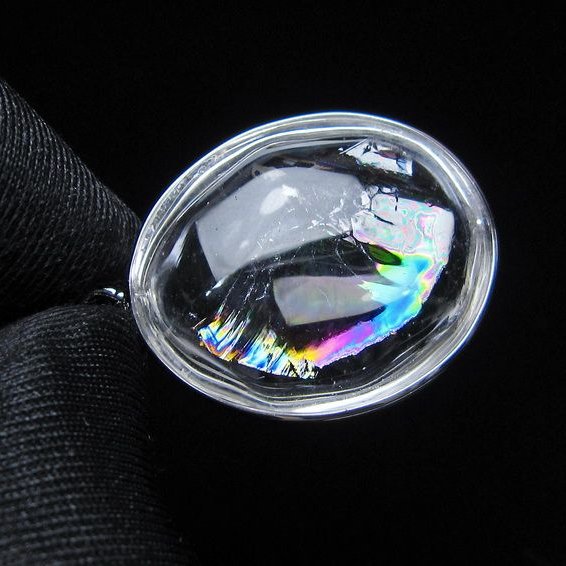 アイリスクォーツ 水晶 ペンダント 虹入り  一点物 112-14195